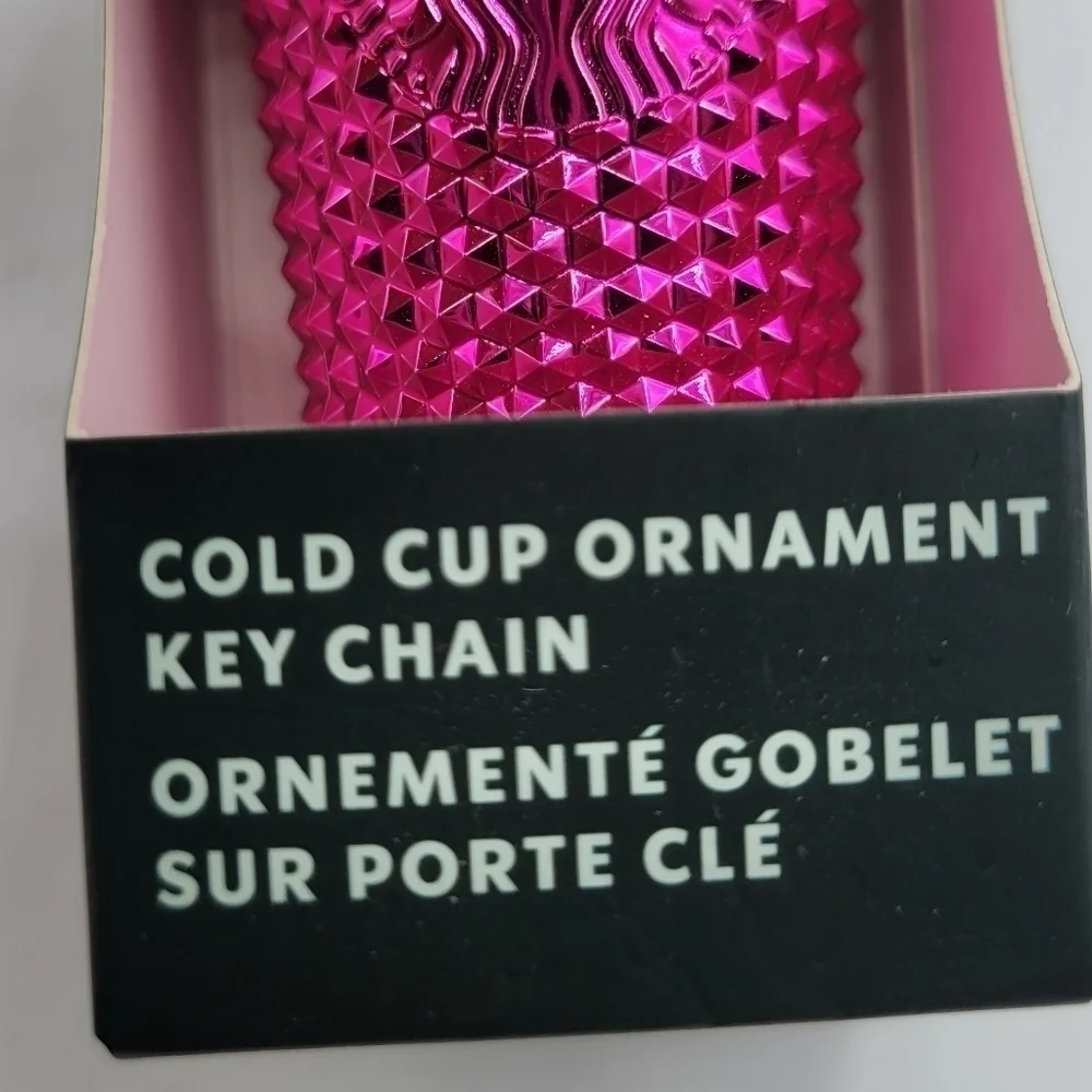 Starbucks Sangria Bling Studded Keychain Ornament Holiday 2022